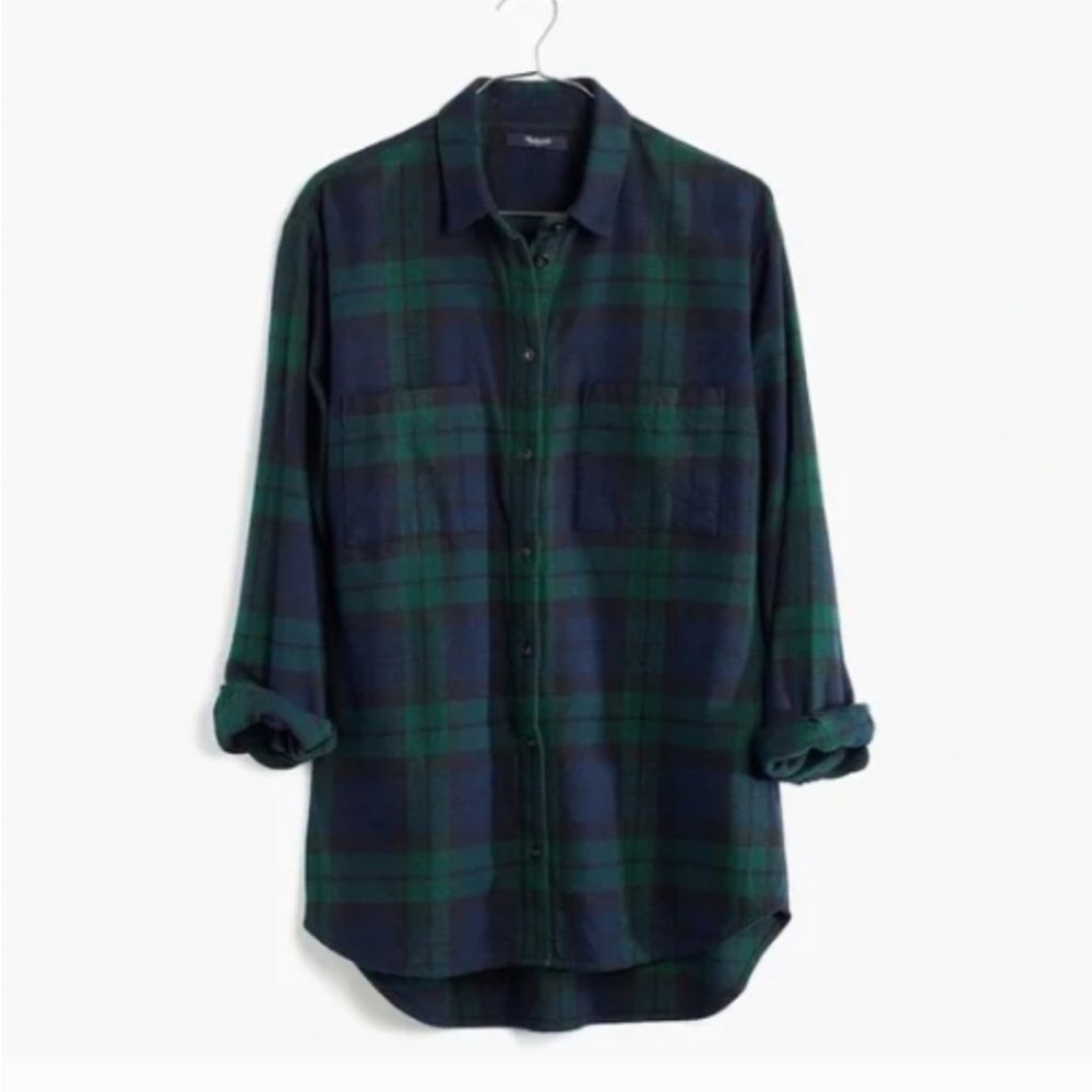 Madewell Oversized Boyfriend Flannel Shirt - Picture 2 of 4